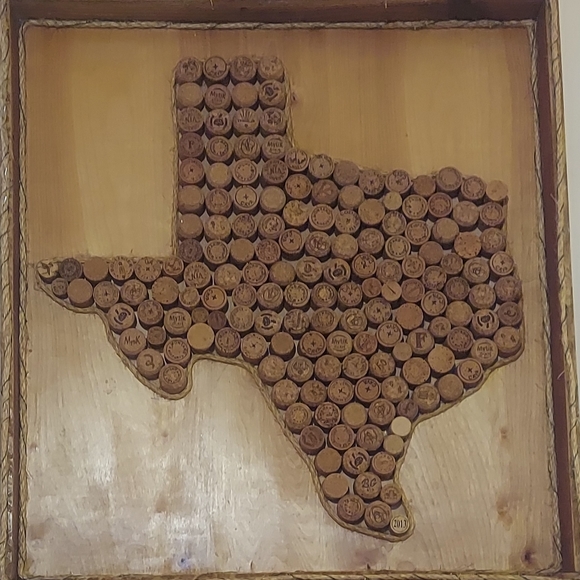 Vintage Recycled Antique Art WALL ART TEXAS